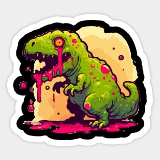 Zombie t-rex dino Sticker